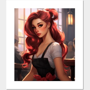 A Redhead Pin Up Girl Posters and Art